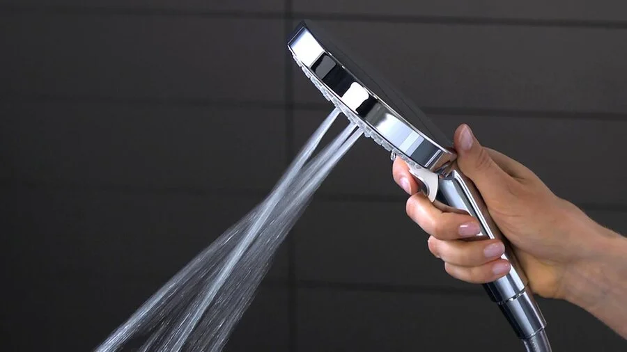 Душевая лейка хром-белый Hansgrohe Raindance Select, современные, hi-tech index_1 - фото 7