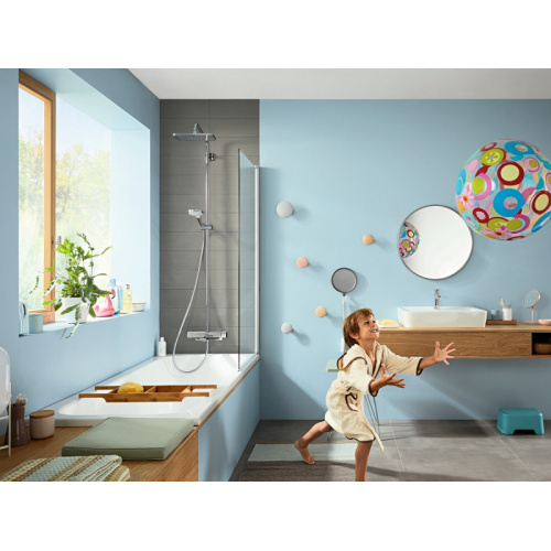 Душевая стойка Hansgrohe Croma E хром, с изливом - фото 5