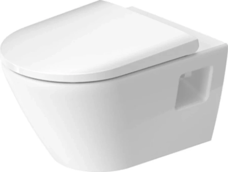 Унитаз подвесной Duravit D-Neo белый, с горизонтальным, прямым выпуском, с прямым выпуском - фото 7