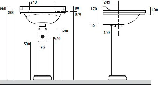 Пьедестал для раковины Kerasan Waldorf белый index_2 - фото 5