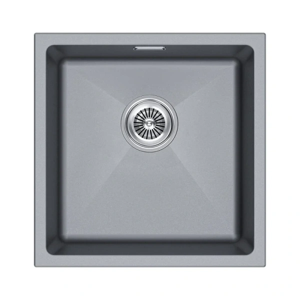 Мойка для кухни Paulmark Lumi 45 см серый металлик - фото 1