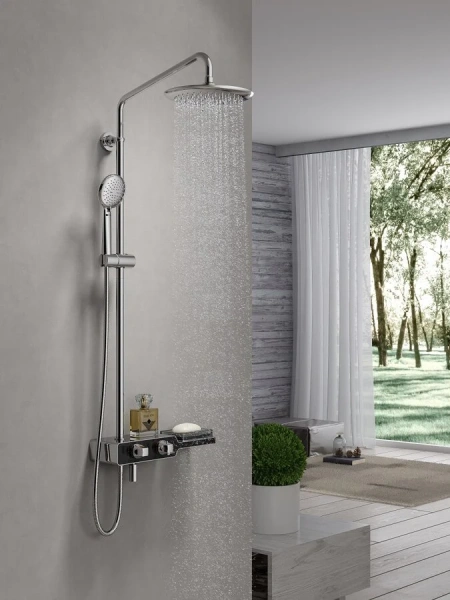 Душевая стойка Lemark Tropic LM7009C с верхним душем и ручной лейкой - фото 3