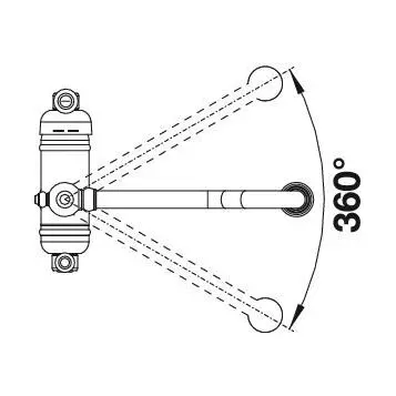 Смеситель для кухни, хром, Blanco Sora, с поворотным изливом - фото 6