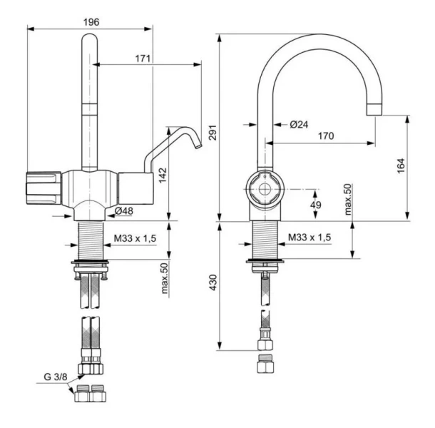Смеситель для раковины Ideal Standard Venlomix термостатический - фото 2