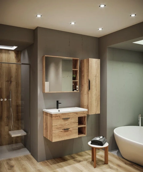 Тумба с раковиной подвесная Grossman Форта 108004 81 см ЛДСП - фото 4