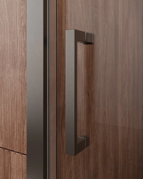 Душевая дверь в нишу Cezares Molveno 160 см стекло прозрачное профиль оружейная сталь, в нишу, стеклянные - фото 5