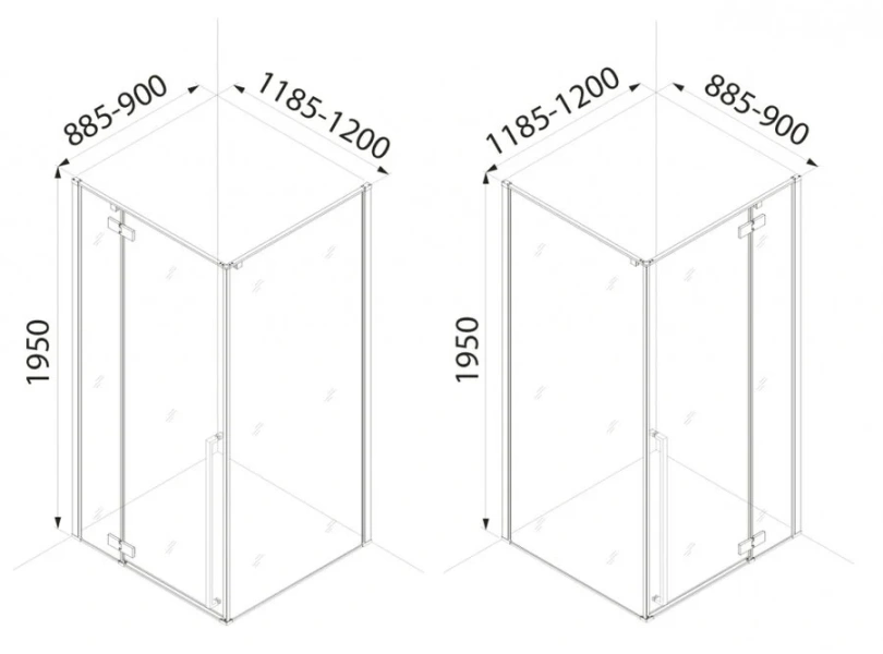 Душевой уголок IDDIS Slide 120х90 см черный алюминиевый профиль - фото 2
