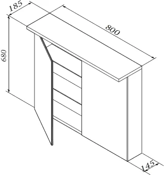Зеркальный шкаф с подсветкой Am.Pm Spirit 80 см белый, белые - фото 6