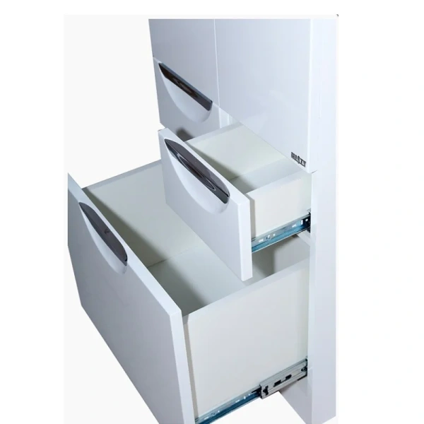 Шкаф-пенал напольный Misty Орхидея 50 см белый, пристенные, высокие - фото 6