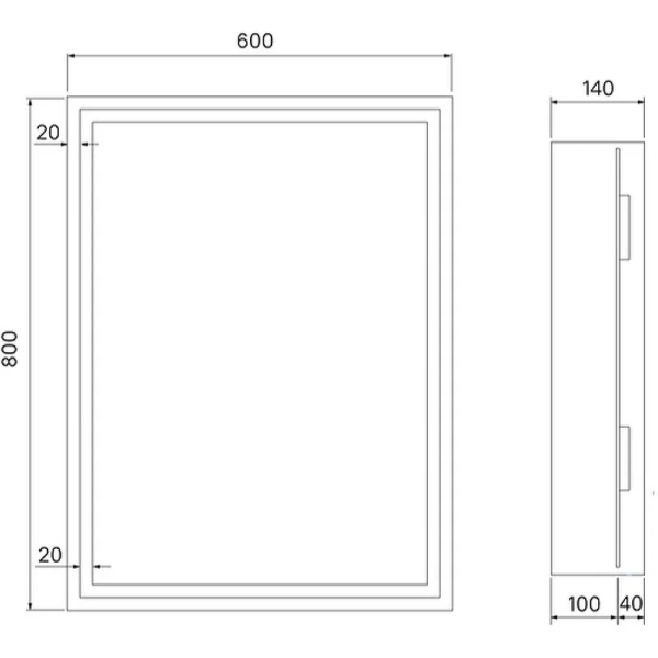 Зеркальный шкаф с подсветкой IDDIS Zodiac 60 см белый - фото 2