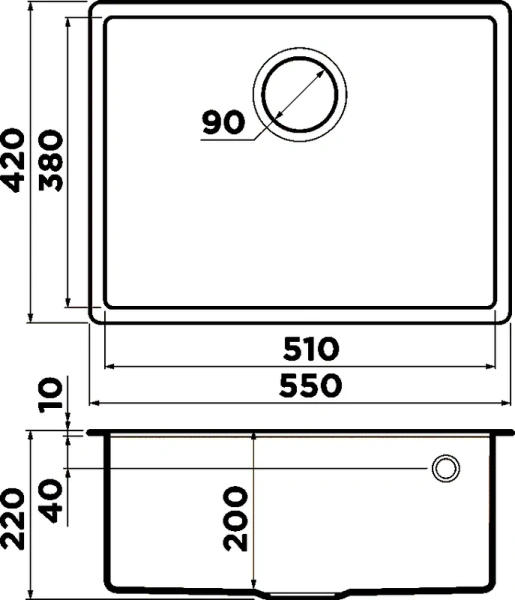 Мойка для кухни Omoikiri Tedori 54-U-ES 55 см espresso - фото 4