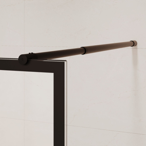 Душевая перегородка RGW Walk In WA-111B 120 см профиль черный, недорогие, стеклянные - фото 6