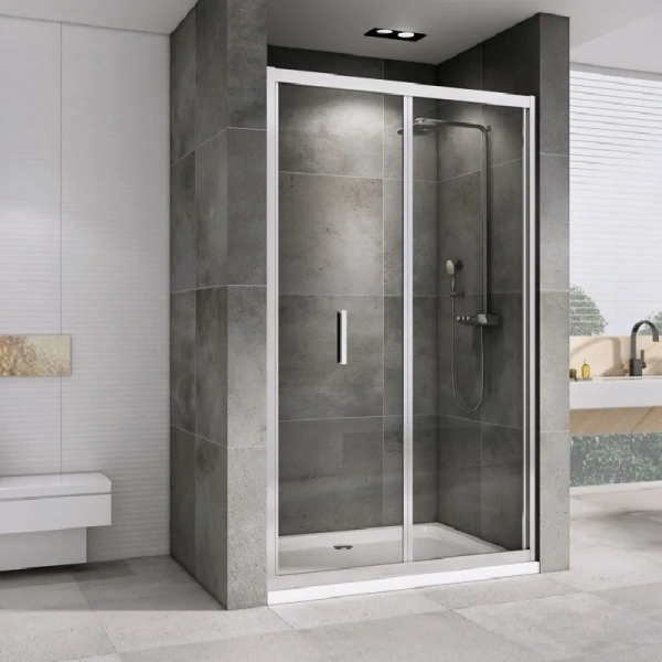 Душевая дверь в нишу Abber Sonnenstrand 90 см профиль хром, хром - фото 4