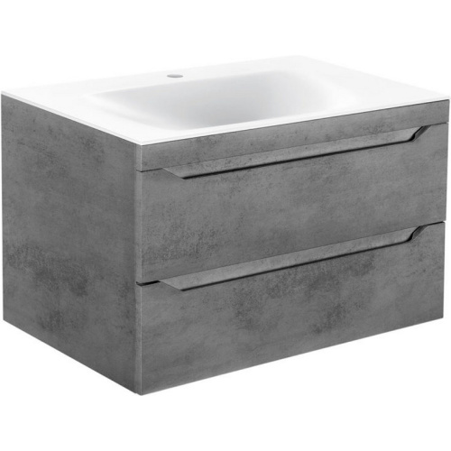 Тумба под раковину подвесная Vincea Fine 79,9 см Beton, современная, hi-tech - фото 3