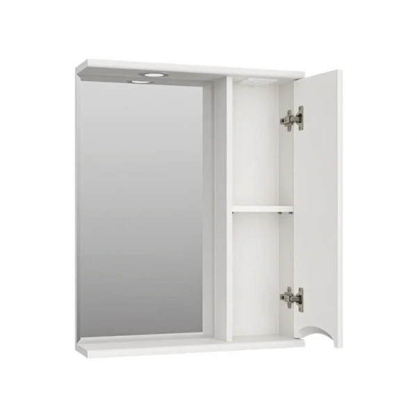 Зеркальный шкаф Misty Атлантик 60 см левый, с подсветкой, с розеткой, левый - фото 8