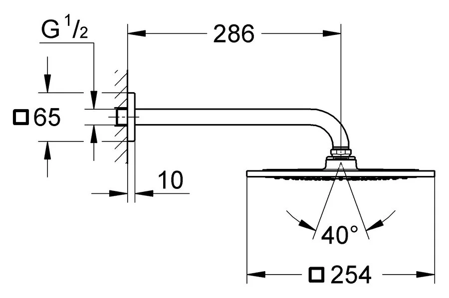 Верхний душ Grohe Rainshower F-series 26060000 index_1 - фото 6