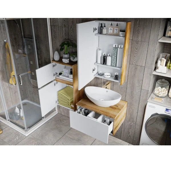 Зеркальный шкаф Misty Ива 45 см левый, навесные - фото 4