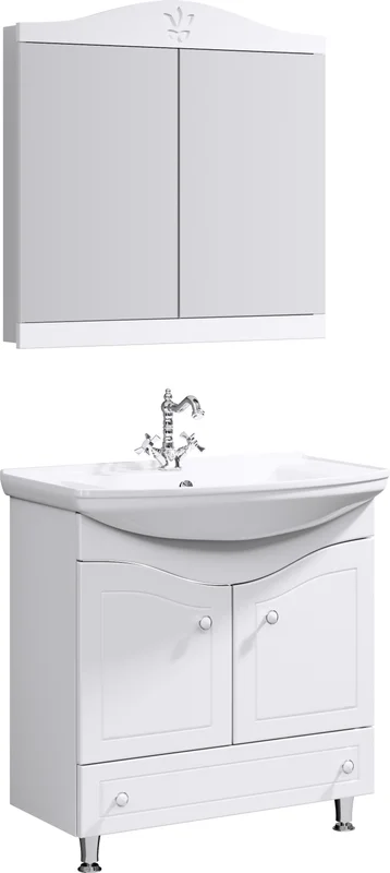 Тумба под раковину напольная Aqwella Франческа 85 см белая, 85 см - фото 6