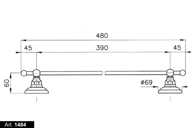 Полотенцедержатель для ванной Nicolazzi Classica 1484 - фото 4