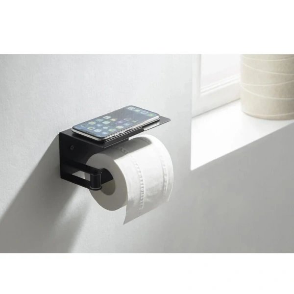 Бумагодержатель Акватек Либра черный матовый - фото 3