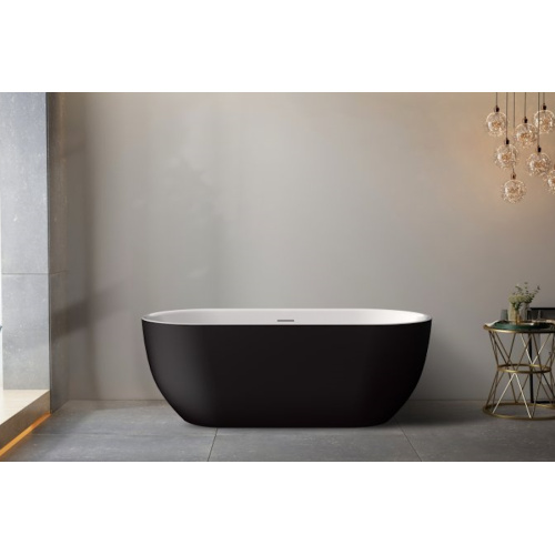 Ванна акриловая BelBagno 170х80 см белый глянец/чёрная матовая, без гидромассажа, большие - фото 6