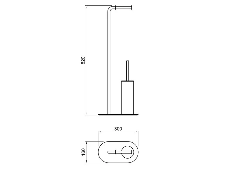 Стойка для ванной Акватек Оберон хром - фото 3