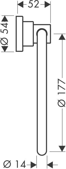 Полотенцедержатель для ванной Axor Citterio 41721000, современные, hi-tech - фото 2