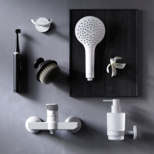 Смеситель для душа Am.Pm X-Joy белый, с 2 монтажными отверстиями - фото 8