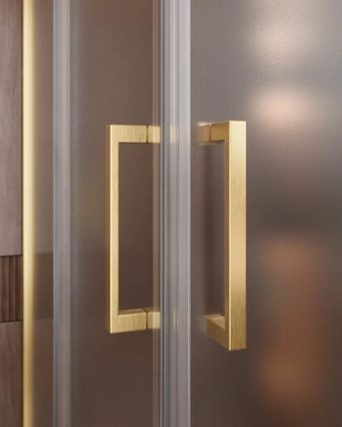 Душевой уголок Cezares Molveno 90х90 см стекло рифленое профиль золото, 90х90 - фото 5