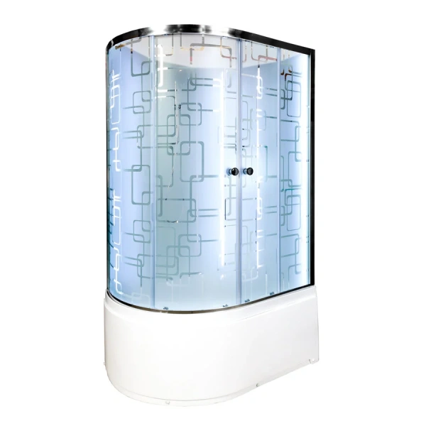 Душевая кабина Deto EM 120x80 см правая, угловые, недорогие, для дачи, с гидромассажем, без крыши, с сиденьем - фото 5