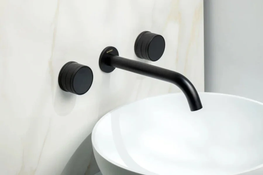 Смеситель для раковины Boheme Prestige черный матовый, из латуни, округлая форма - фото 5
