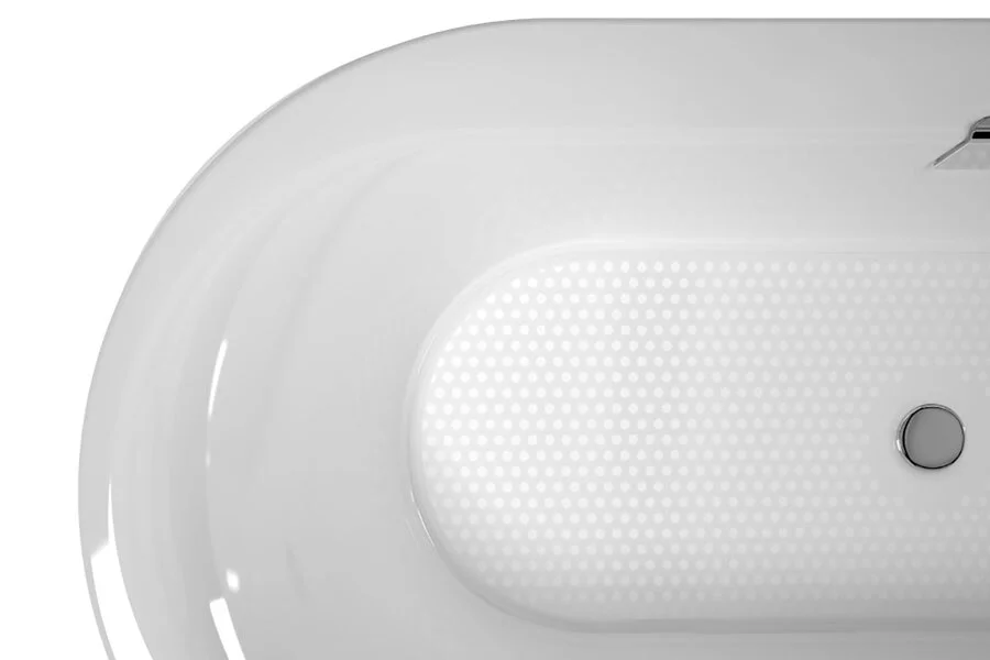 Ванна чугунная Jacob Delafon Volute 180 х 80 см, отдельностоящая, с панелью и сливом-переливом, 6D064-00, овальные - фото 5