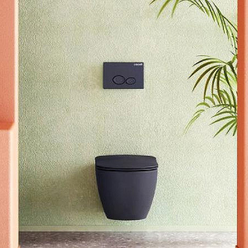 Унитаз подвесной Creavit Free черный матовый, подвесные, встраиваемые - фото 2