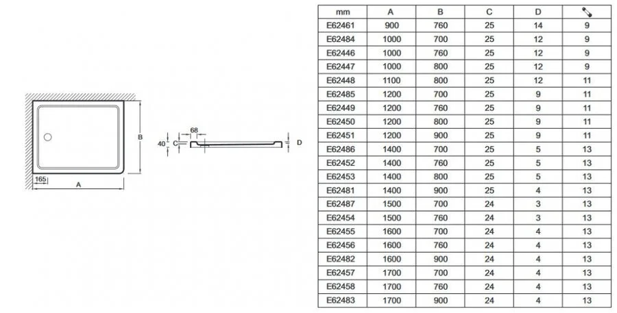 Душевой поддон Jacob Delafon Flight 120х70 см белый - фото 2