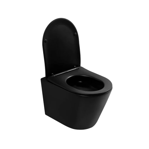 Унитаз подвесной Abber Bequem черный матовый, керамика - фото 8