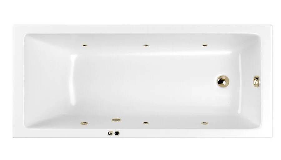 Ванна гидромассажная Whitecross Wave Soft, 180 х 80 см, увеличенная толщина акрила, усиленная армировка, белый/бронза, 0101.180080.100.SOFT.BR - фото 1