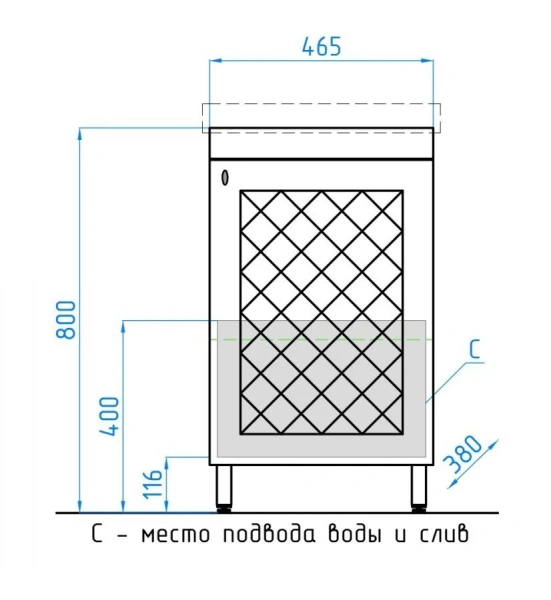 Тумба с раковиной напольная Style Line Канна ЛС-00000297 50 см с дверцей - фото 3