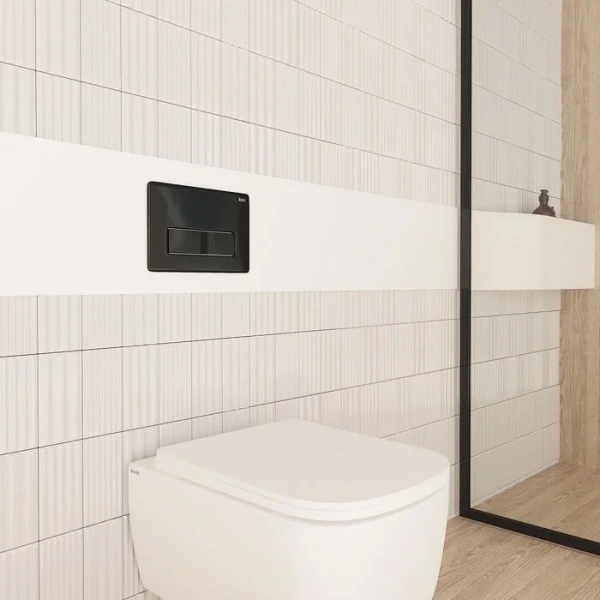 Клавиша смыва IDDIS Unifix универсальная черная - фото 3