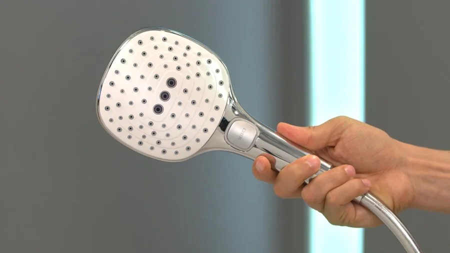 Душевая лейка хром-белый Hansgrohe Raindance Select, современные, hi-tech - фото 3