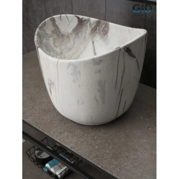 Раковина GID Creativo Mnc9303 36 см под камень матовая, маленькие, в форме чаши, круглой формы - фото 5