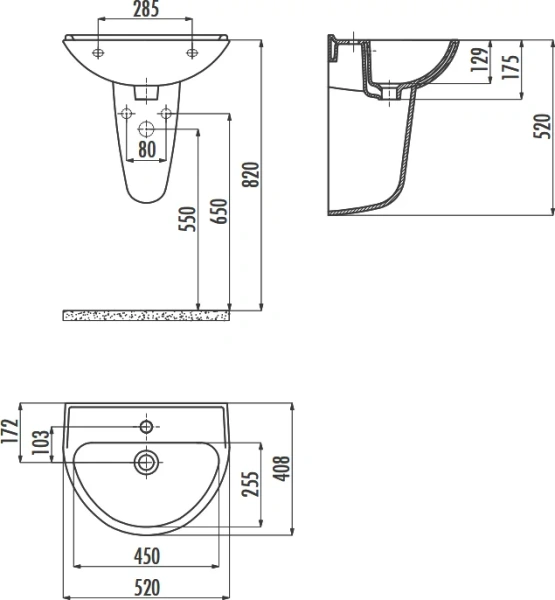 Раковина Creavit Oval 52 см белая - фото 2