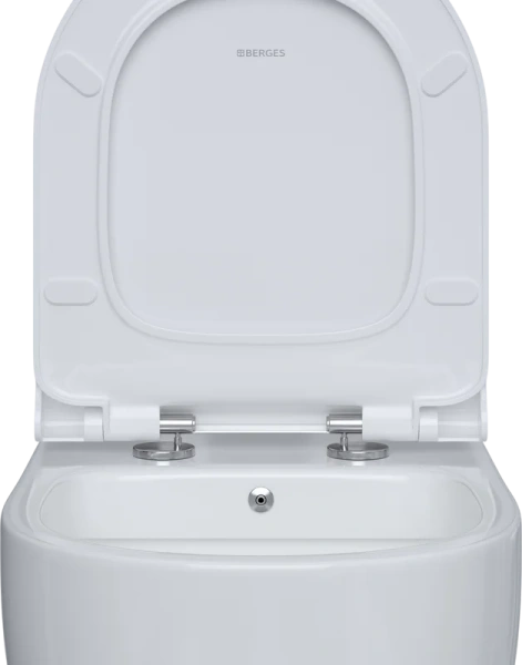 Унитаз подвесной BERGES Ego белый, с горизонтальным, прямым выпуском, с прямым выпуском - фото 7