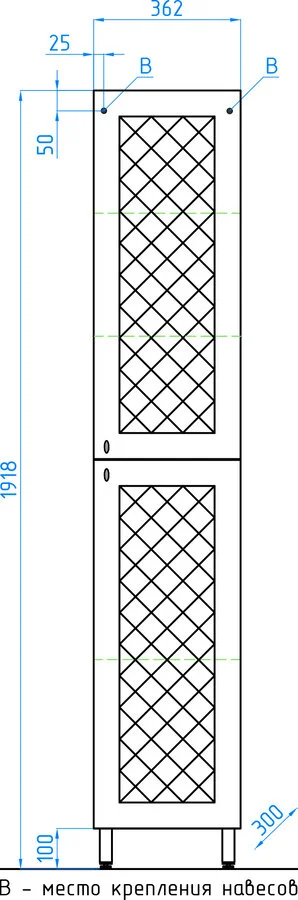 Шкаф-пенал напольный Style Line Канна 36 см белый - фото 2