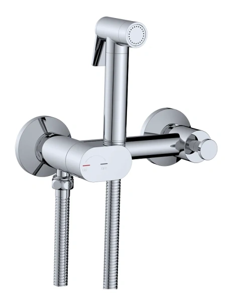 Гигиенический душ со смесителем RGW Shower Panels SP-216Gb золото Brush - фото 3