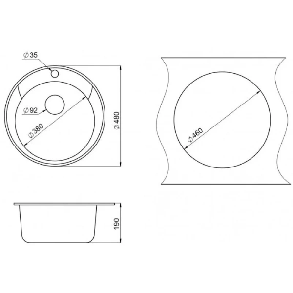 Мойка для кухни Paulmark Gelegen 48 см бежевая, врезные - фото 2