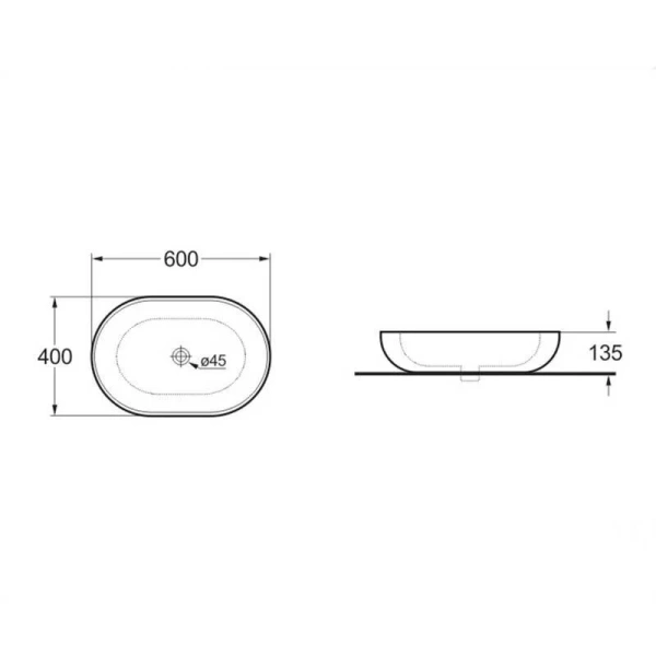 Раковина Vincea 60 см белая, современные, hi-tech - фото 2