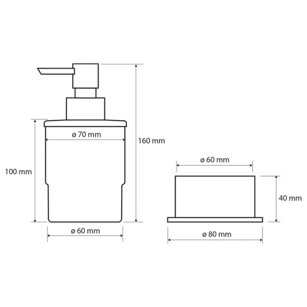 Дозатор для мыла Bemeta Omega хром, современные, hi-tech - фото 2