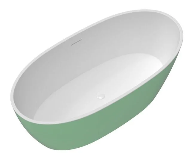 Ванна акриловая Corpa Nera Bosso CN130105, 170 х 76 см, зеленый матовый, отдельностоящие - фото 7