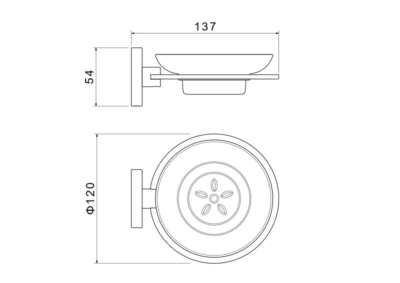 Мыльница Акватек Оберон золото шлифованное - фото 2