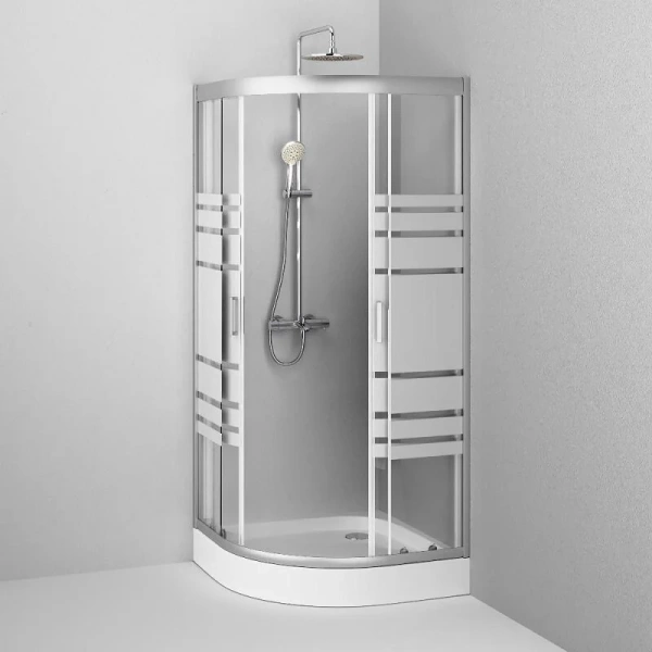 Душевой уголок Am.Pm Tender 90x90 см профиль хром, стекло прозрачное, современные, hi-tech - фото 3